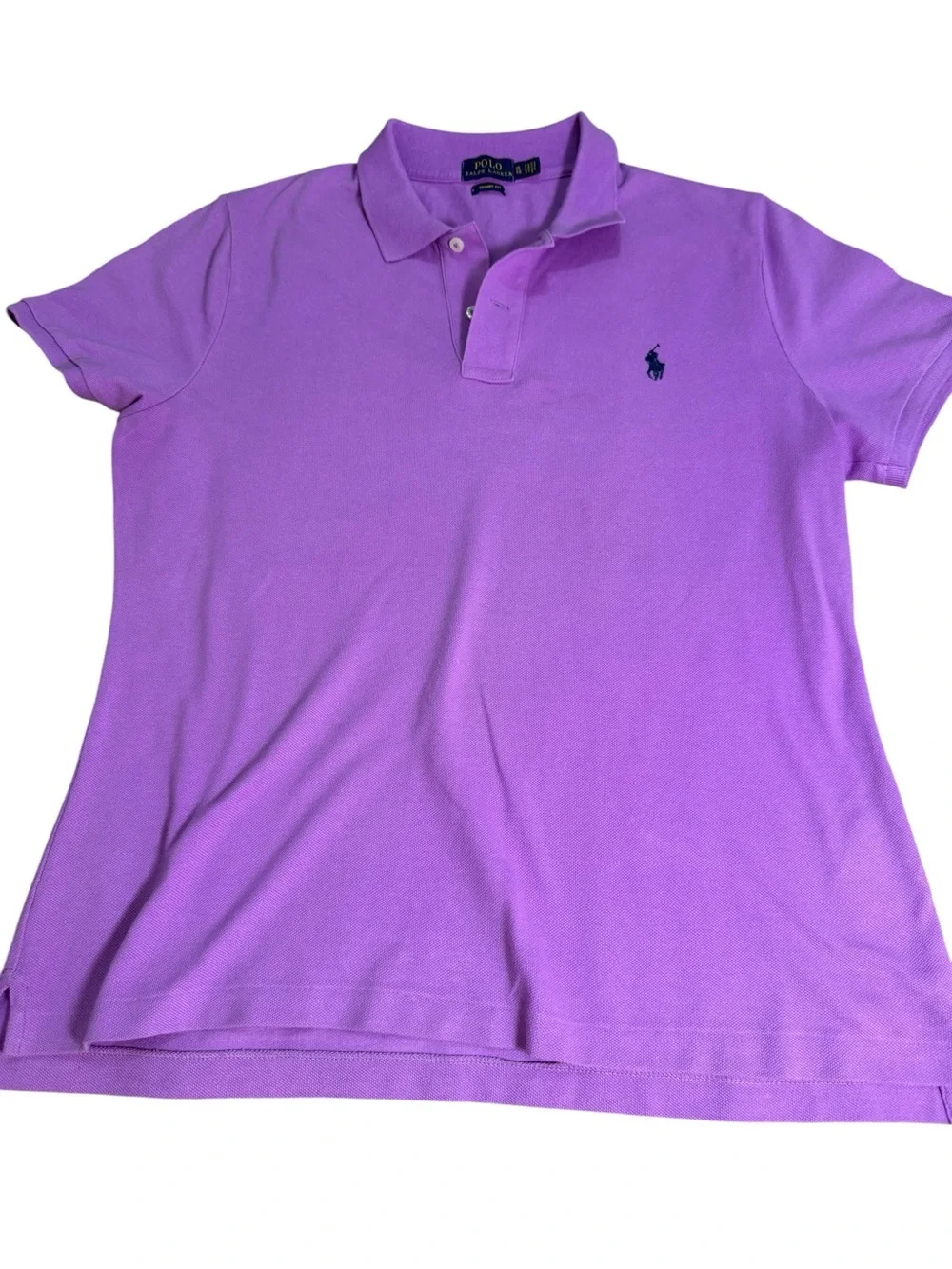 Ralph Lauren Purple Polo Shirt with Navy Pony
